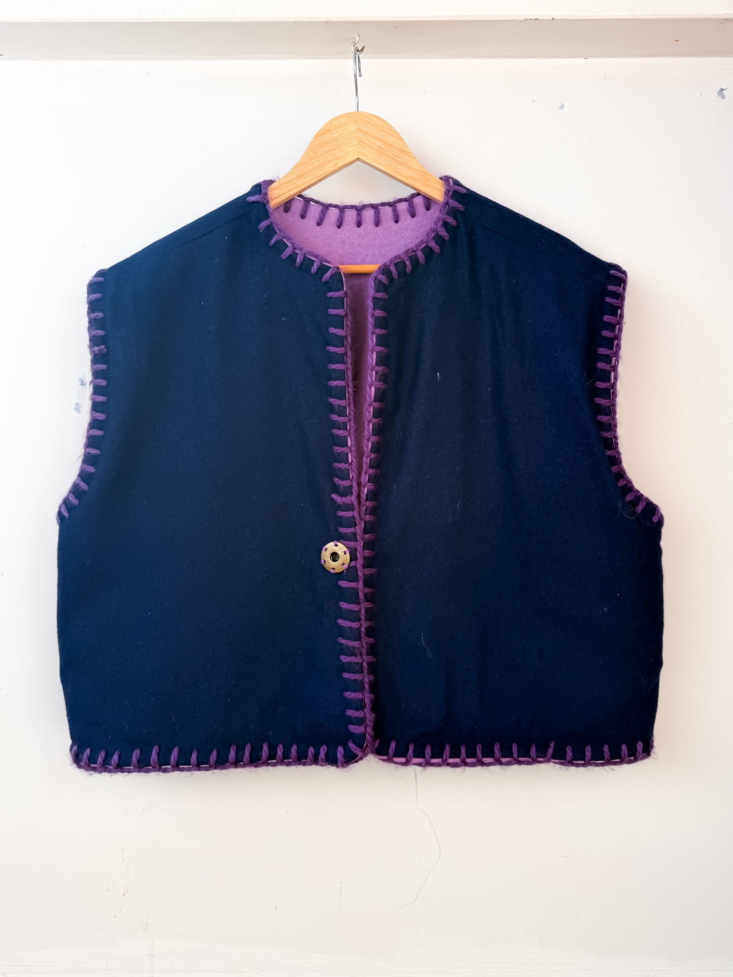 Wool Vest - Purple
