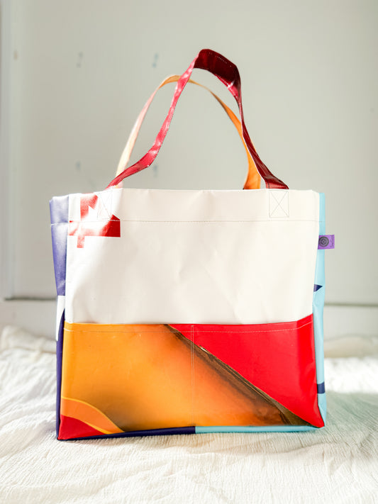 Mac Bag - White & Orange