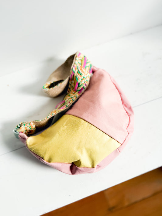 Leather Bag - Pastel/Snakeskin